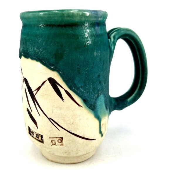 AlexApland Studio Art Pottery Mug The Mountains are calling, I must go 6" Tall - Picture 3 of 7